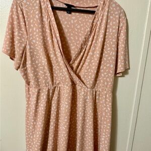 Torrid Peach and White Blouse